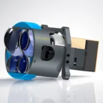 Four Eye laser projector lens designed for automotive headlight applications, featuring eye-style laser lighting elements