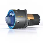 Three Eye laser projector lens designed for automotive headlight applications, featuring eye-style laser lighting elements