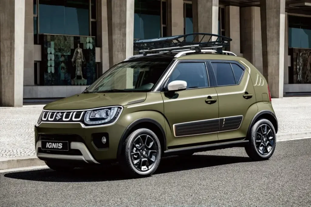 Suzuki Baleno on the road with baleno projector headlight retrofit