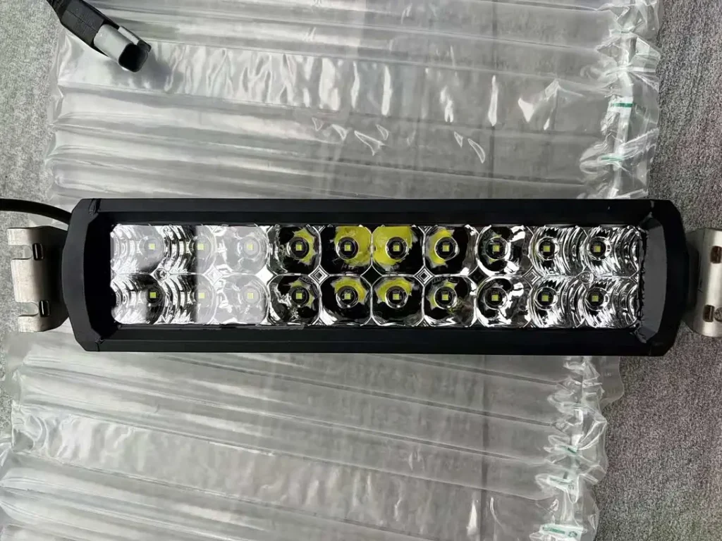 Unboxed LED grill lights kit with wiring and connectors, laid out and ready to install.