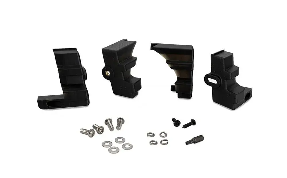 Hidden Toyota-specific fastener behind the grille for car grill lights installation.