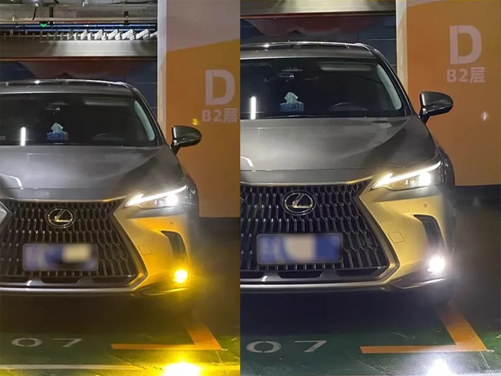 Adakah semua kereta mempunyai lampu kabus? Perbandingan peningkatan lampu kabus kuning vs putih di tempat letak kereta bawah tanah.