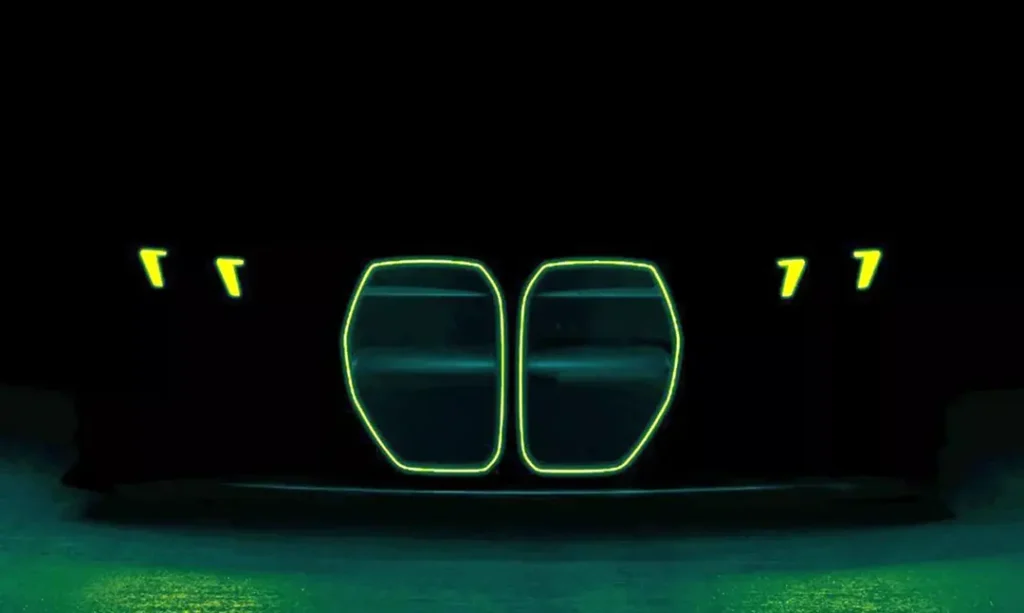 BMW vehicle with green grille lights installed